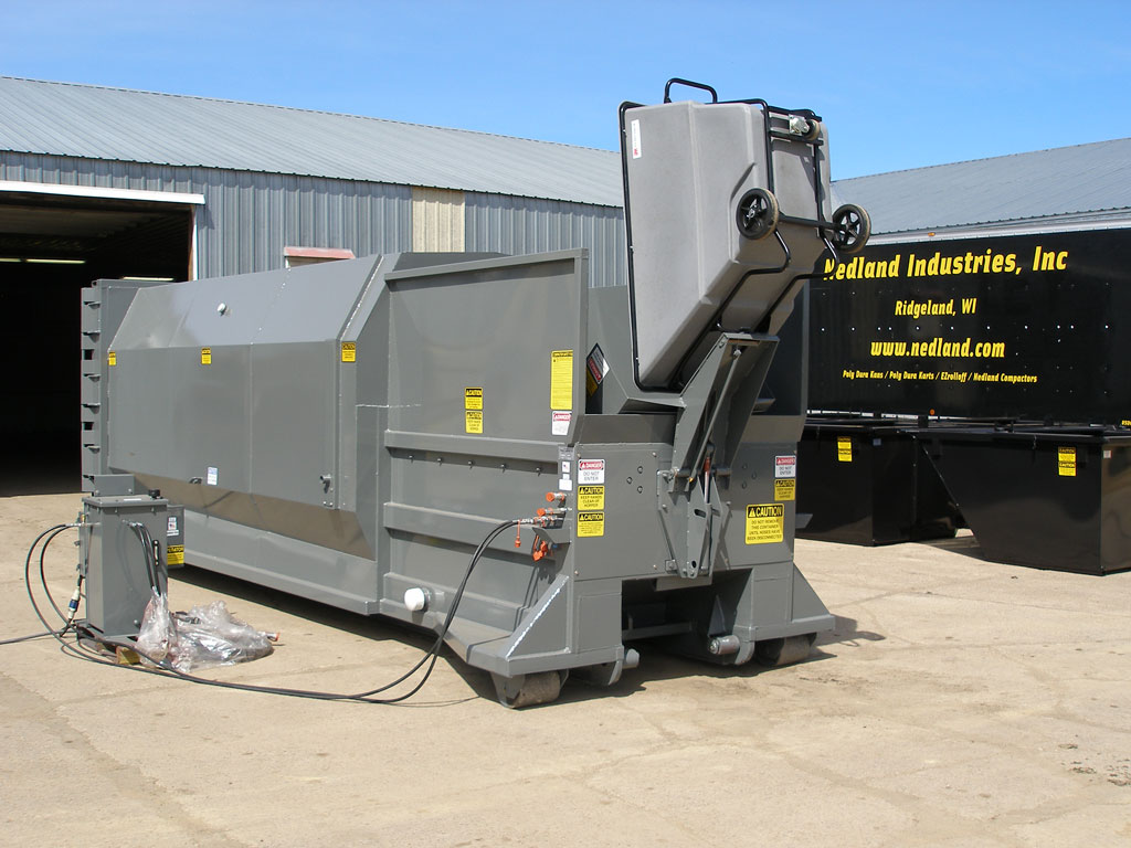 2 Yard Self-Contained Compactor with 30 Cubic Yard Container 