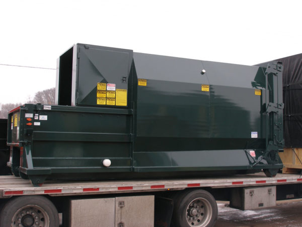 2 Yard Self-Contained Compactor with 20 Cubic Yard Container