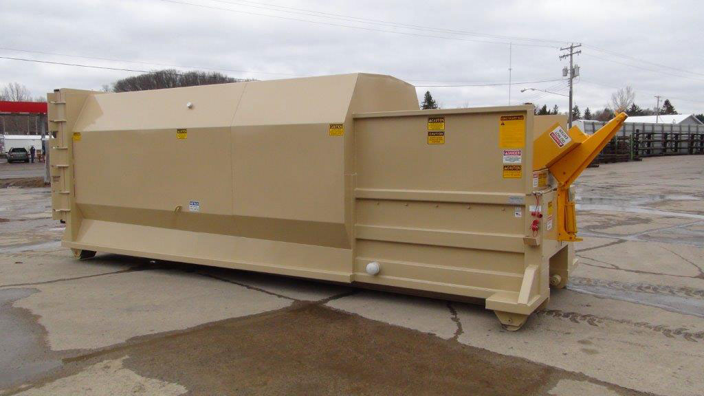 self-contained commercial trash compactor