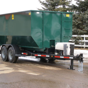 roll-off trailer with dumpster