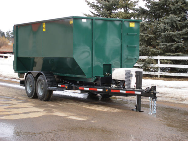 roll-off trailer with dumpster