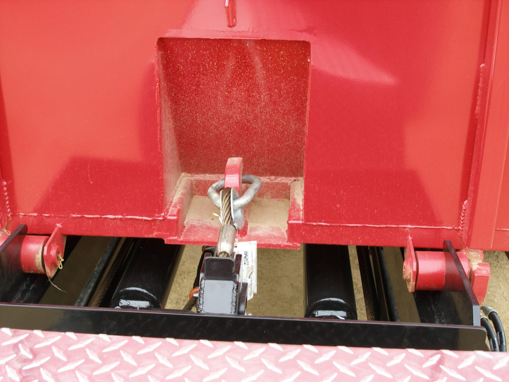 Roll-off system with industry standard rails