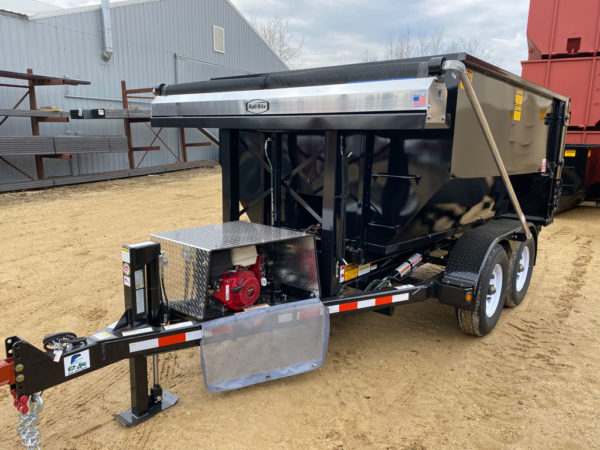 roll-off trailer with tarping system