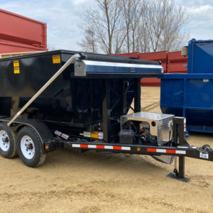 roll-off trailer with tarping system