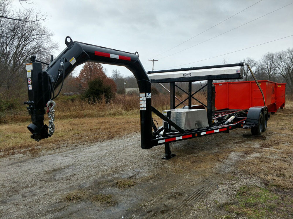 Gooseneck Dump Trailer | Nedland Rolloff Trailer + Detachable Gooseneck