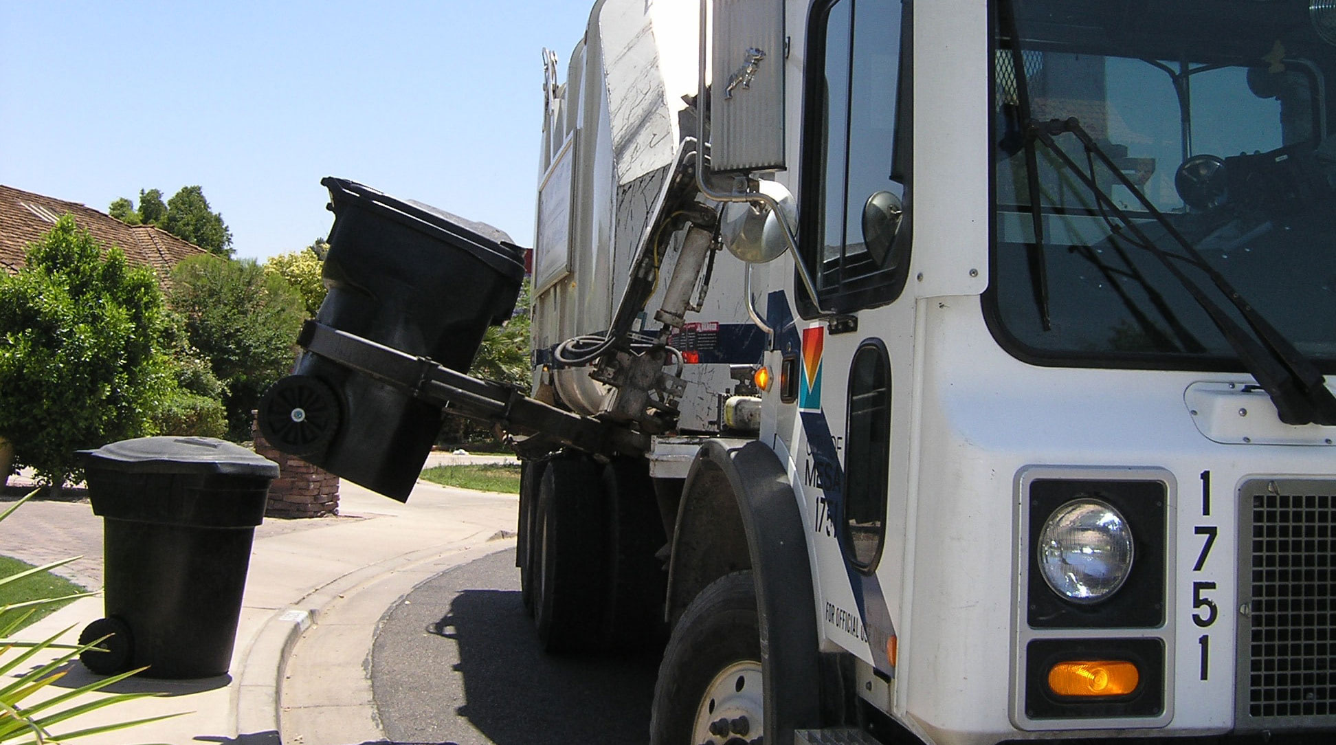 front loader garbage truck video