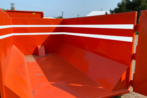 dumpster with fill lines