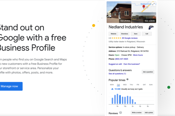 Google My Business listing