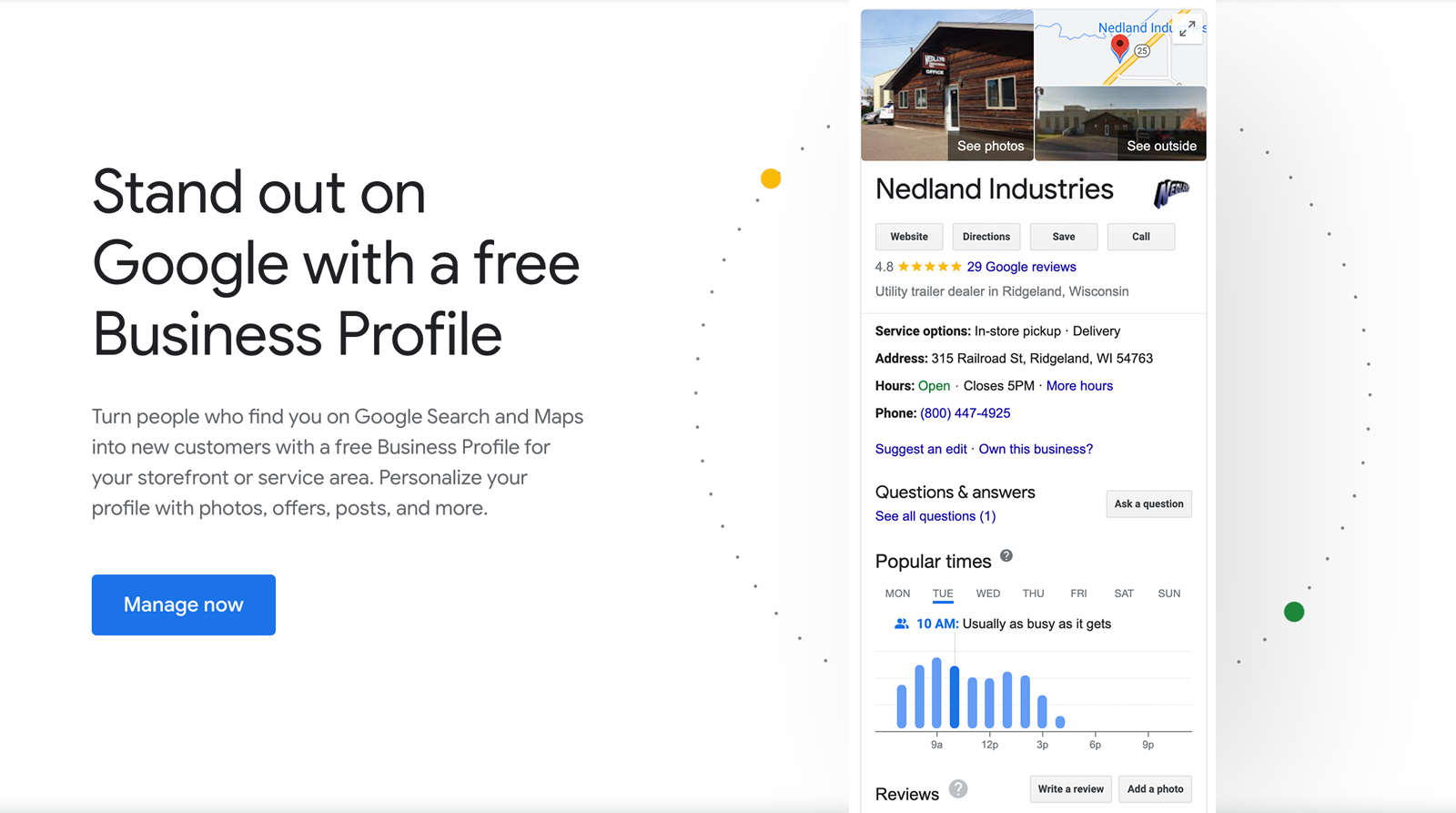 Google My Business listing