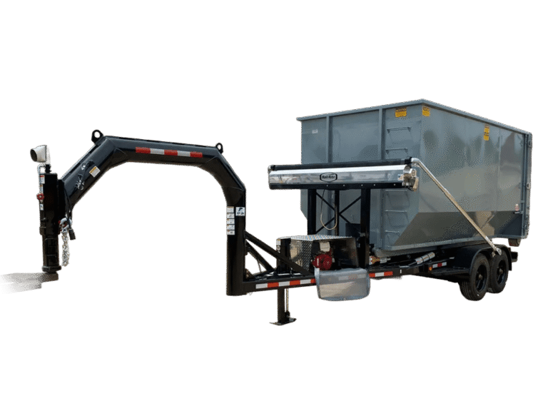 A Nedland gooseneck roll off trailer