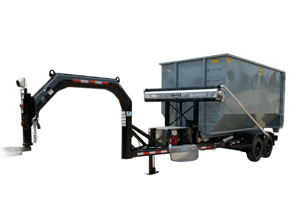 A Nedland gooseneck roll off trailer