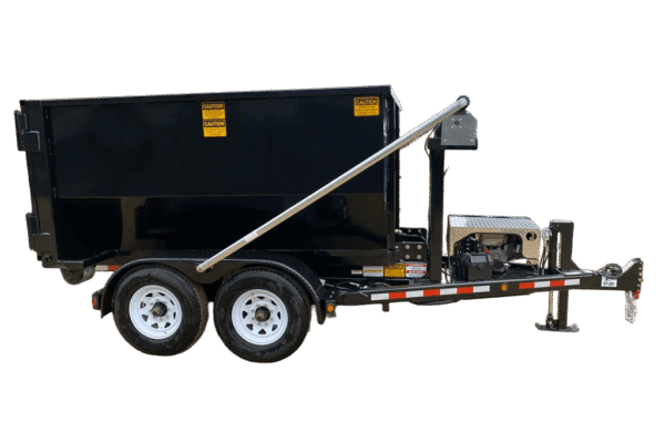 A small Nedland trailer with a semi auto roll off tarp system