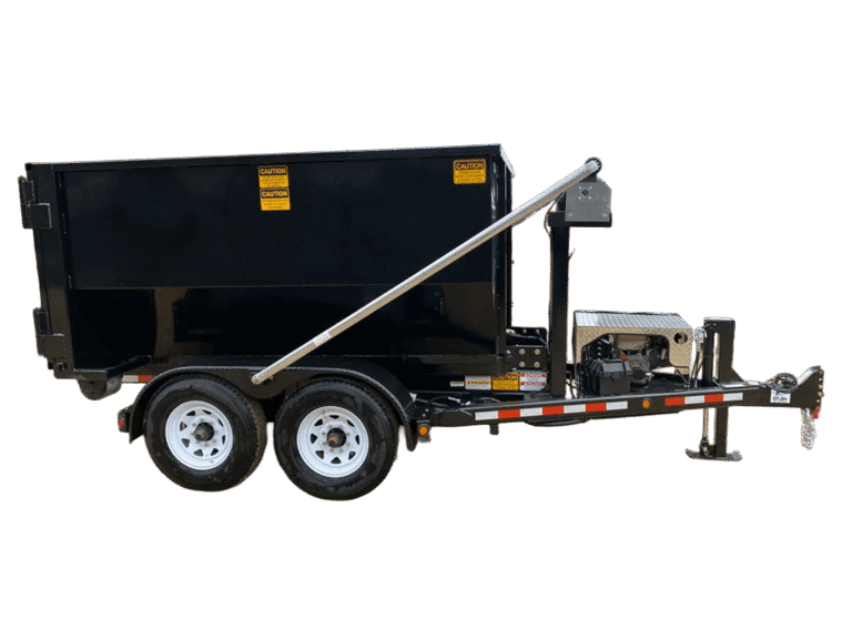 A small Nedland trailer with a semi auto roll off tarp system