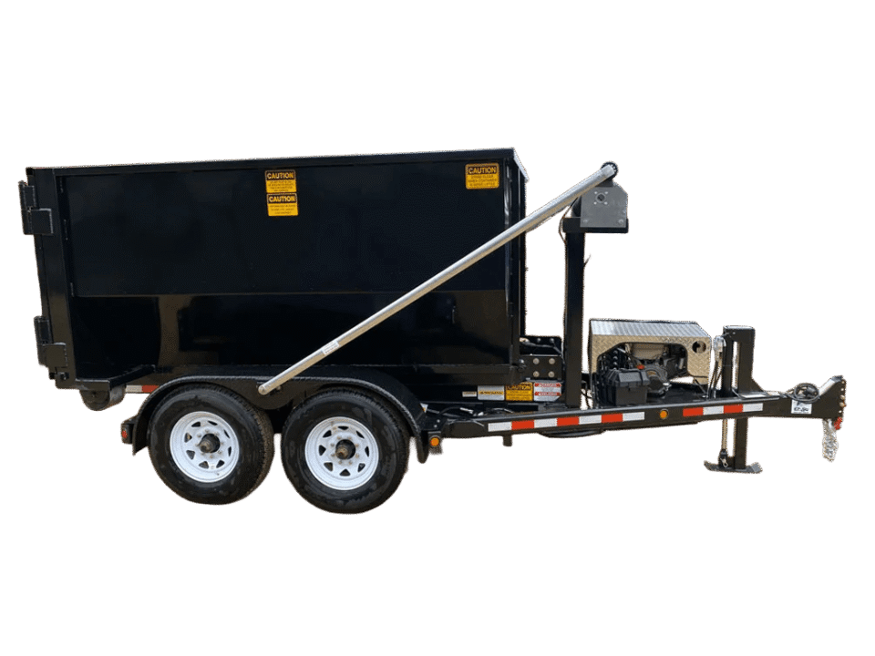 A small Nedland trailer with a semi auto roll off tarp system