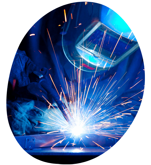 A welder at work