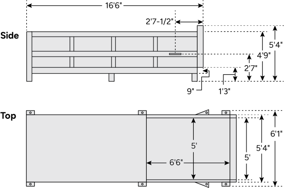A schematic of the NC-400 stationary compactor.